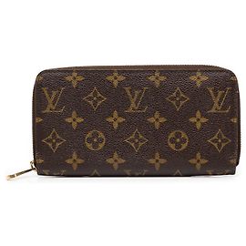 Louis Vuitton Monogram Zippy Long Wallet braun