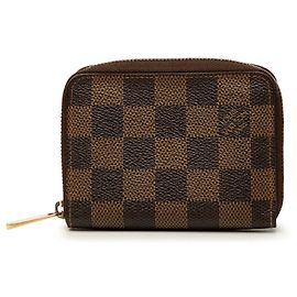 Louis Vuitton Damier Ebene Zippy Münzbeutel Braun