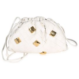 Bottega Veneta Chalk Intrecciato Nappa Studded The Mini Pouch