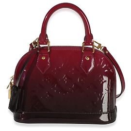 Louis Vuitton Burgundy Patent Monogram Ombré Alma BB