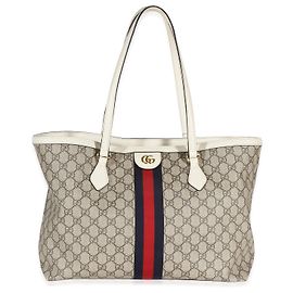 Bolso Tote Ophidia Mediano de Lona GG Supreme Crema Gucci