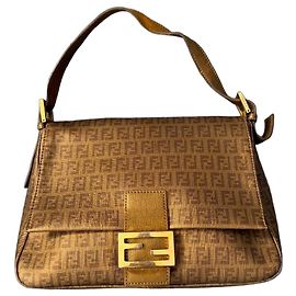 Fendi Baguette Tasche braun Monogramm Canvas