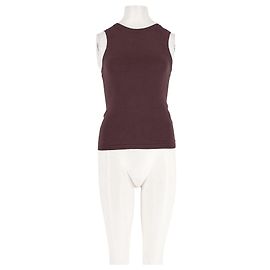 Top ajustado marrón Faithfull the Brand de viscosa