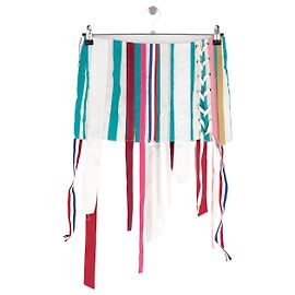 Autre Marque Falda de terciopelo multicolor