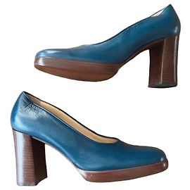 Sergio Rossi Décolleté Plateau Pelle Blu