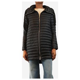 Moncler Casaco de penas Black Longue Saison - size UK 8