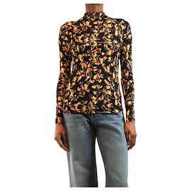 Ulla Johnson Top a collo alto Aurelia nero - size UK 4