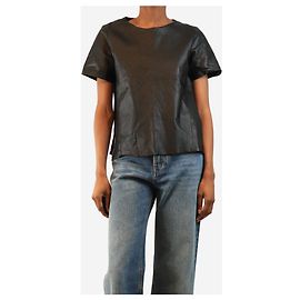 Autre Marque Top in pelle nera - taglia XS