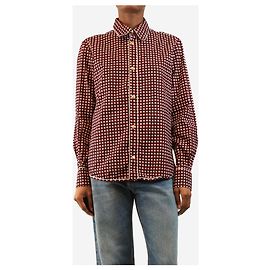 Marni Camisa estampada xadrez vermelha e preta - size UK 8