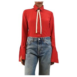 Max Mara Rotes Seidenhemd - size S