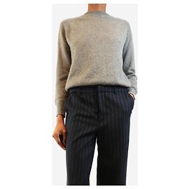 Aime Jersey de cuello redondo en cashmere gris - size UK 6