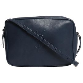 Autre Marque Borsa camera in pelle blu