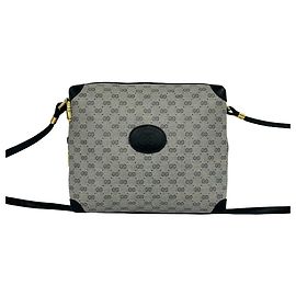 GUCCI Old Gucci Micro GG Logo Pattern Leather Mini Shoulder Bag Pouch