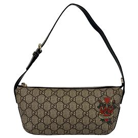 Gucci GG Supreme Pattern Heart Lederhandtasche