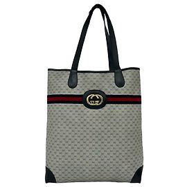 Gucci Old Sherry Line Micro GG Logo Tote Bag