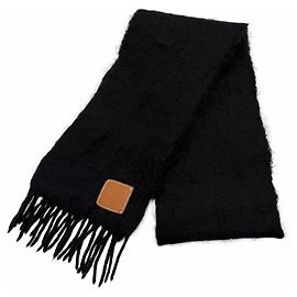 Estola Loewe em mistura de lã mohair preta