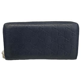 Portafoglio lungo Gucci in pelle nera