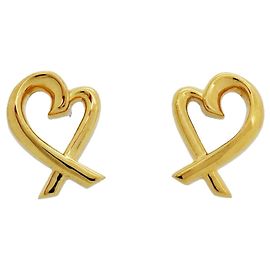 Autre Marque Pendientes Tiffany & Co. Loving Heart en oro amarillo de 18K