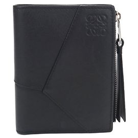 Cartera bi-fold Loewe de piel de becerro negra