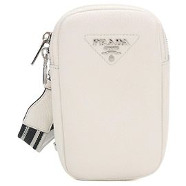 Prada White Leather Shoulder Bag