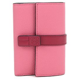 Portafoglio tri-fold Loewe in rosa