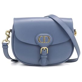 Borsa a tracolla Christian Dior in vitello blu