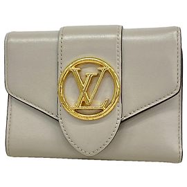 Louis Vuitton Tri-fold Geldbörse Portefeuille LV Pont Neuf Compact M80475