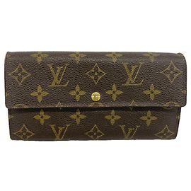 Louis Vuitton Monogram Pochette Portemonnaie Credit Long Wallet