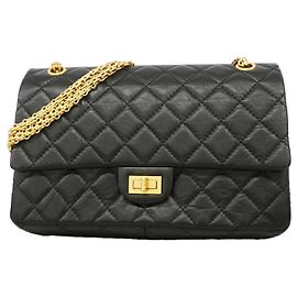 Sac à épaule Chanel 2.55 en veau noir