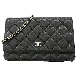 Portafoglio/Borsa a tracolla Chanel in pelle caviar matelassé
