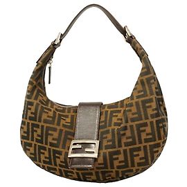 Borsa a tracolla Fendi Zucca in nylon e canvas