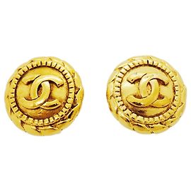 Chanel vergoldete Clip-Ohrringe