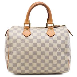 Louis Vuitton White Damier Azur Speedy 25