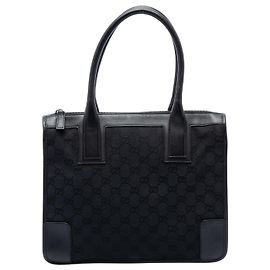 Sac à main Gucci en toile GG noire