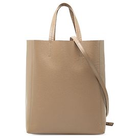 Céline Celine Cabas Vertical Petit en Veau Grainé Marron