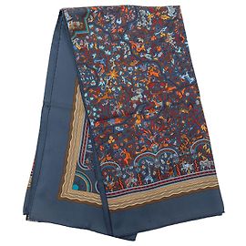 Carré en soie Hermès Blue Les Jardins D'Armenie