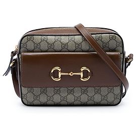 Gucci Beige Small GG Supreme Horsebit 1955 Crossbody
