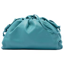 Bottega Veneta The Mini Pouch Crossbody in nappa blu