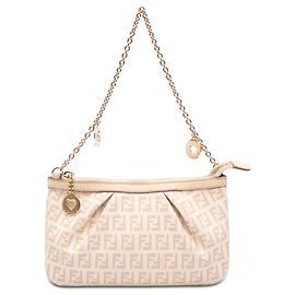 Pochette a catena Fendi Brown Zucchino Spalmati