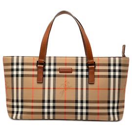 Bolso de mano Burberry Beige Haymarket Check Canvas