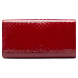Clutch Gucci Broadway in pelle verniciata Red Microguccissima