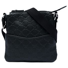 Borsa a tracolla Gucci Guccissima nera