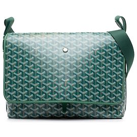 Goyard Green Goyardine Capetien MM Messenger