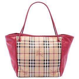 mala Burberry Canterbury Small Haymarket Check em lona revestida bege e pele de vitela