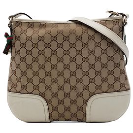 Gucci Beige GG Canvas Web Princy Crossbody