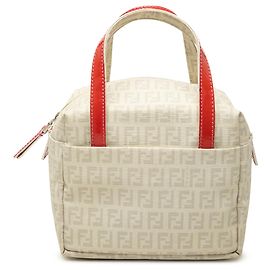Fendi Mini Zucchino Spalmati Handtasche Weiß