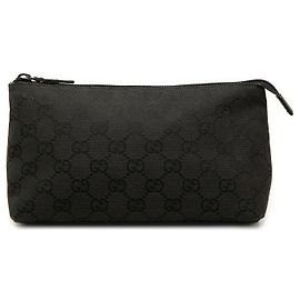 Neceser Gucci de lona GG negra