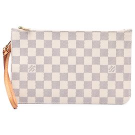Bolsa Louis Vuitton White Damier Azur Neverfull MM