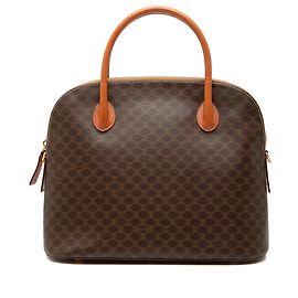 Céline Sac à main dôme Celine en toile enduite Brown Macadam