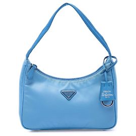 Sac à épaule Prada Blue Mini Tessuto Re Edition 2000